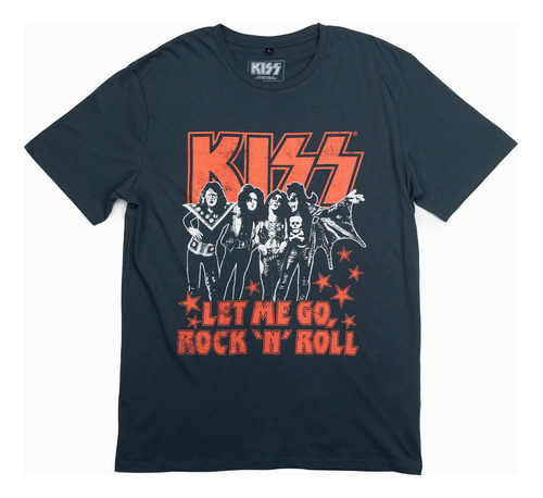 Polera Hombre Kiss Let Me Go Azul Kiss