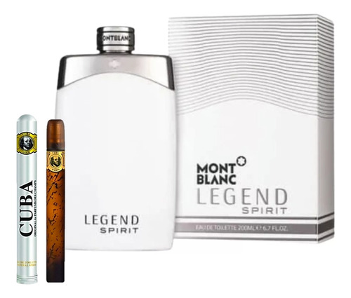 Mont Blanc Legend Spirit 200ml Caballero+perfume Cuba 35ml
