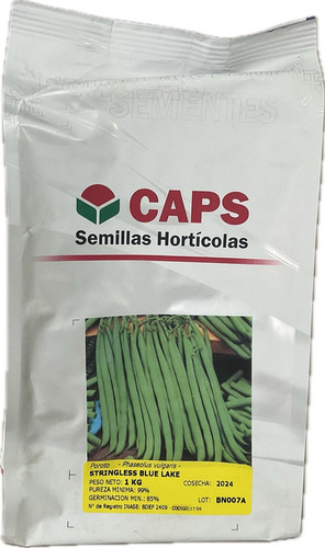 Poroto De Enrame Vaina Cilindrica Stringless Blanco 1 K Caps