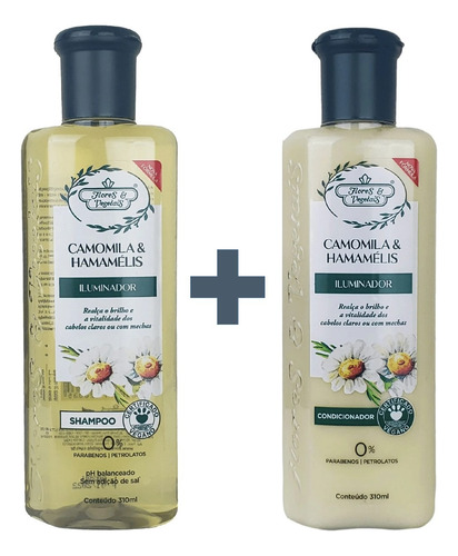 Kit Shampoo & Cond Flores E Vegetais Camomila & Hamamélis