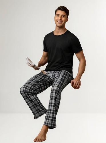 Pijama De Hombre Negro Own Uruguay