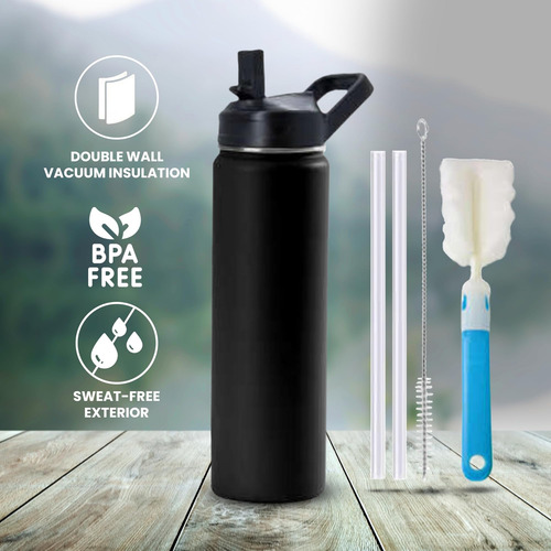 Botella De Agua Deportiva Genérica De Acero Inoxidable Con A