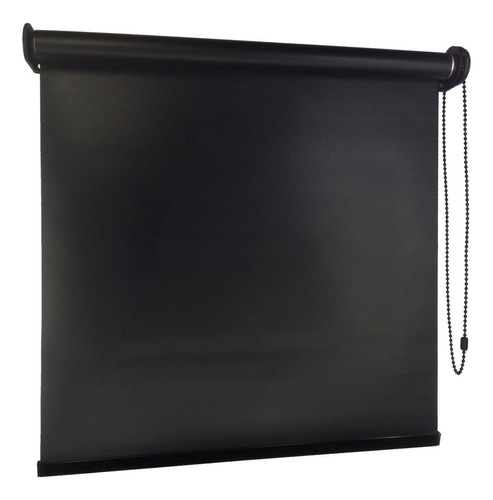 Cortina Roller Blackout 80x235cm. Roller Black Out Negro