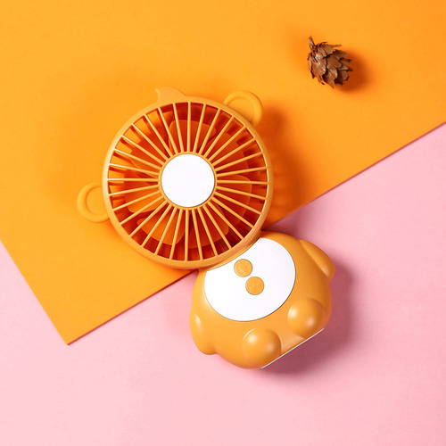 Ventilador Mini Usb: 3, Led, Recargable, Portátil, Naranja