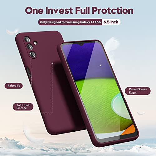Funda Para Galaxy A13 5g A04s Burgundy Plum Wine Delgado Pie