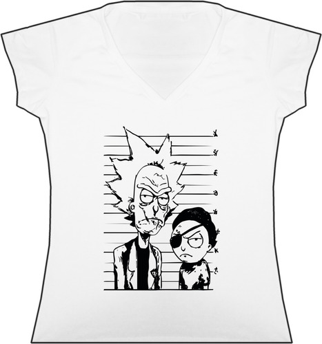Blusa Rick Y Morty Anime Comic Dama Camiseta Bca Urbanoz