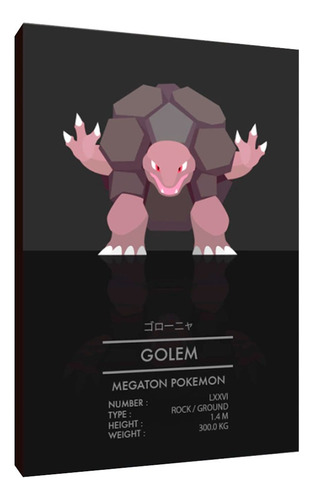 Cuadros Poster Pokemon Golem 20x29 (gem 4)