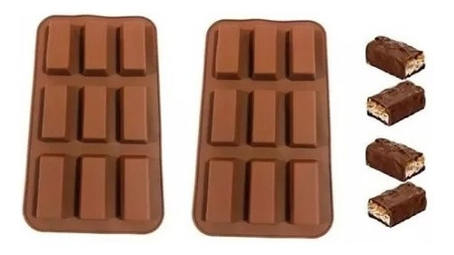 2 Moldes Silicona Chocolate Molde De Silicona Barra Cereal