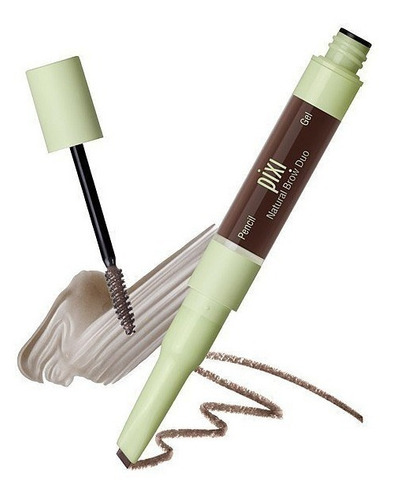 Lápiz De Cejas Y Gel Pixi Natural Brow Duo Color Soft Black/ Negro Suave
