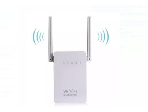Repetidor De Sinal Mini Roteador Wifi 4 Antenas Knup Kp-3009