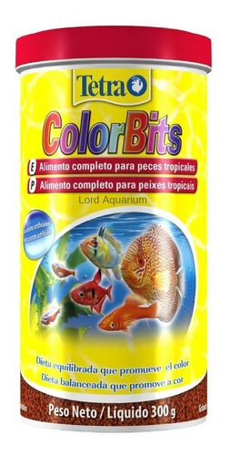 Ração Tetra Color Bits 300g Para Peixes Tropicais