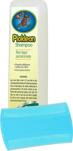 Pioklean Shampoo Repelente De Piojos C/peine 150 Ml.