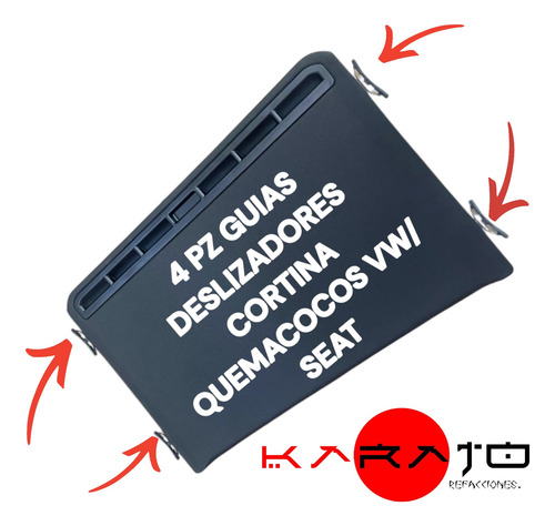 Juego De Guías(4pz) Quemacocos Volkswagen Jetta A4 Deslizad