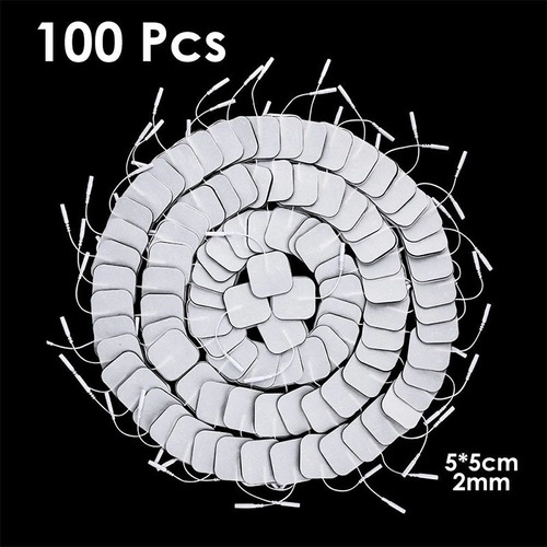 100 Parches De Gel Con Electrodos, 5 X 5 Cm, Tenes Em