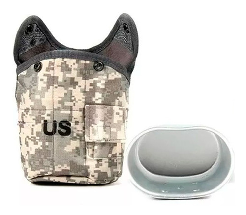 Cantimplora Táctica Us Army Tacs Fg Camo Recipiente Metal