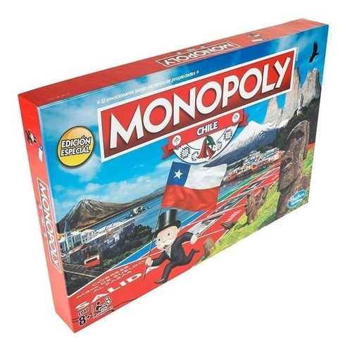 Imagen 2 de 4 de Juego de mesa Monopoly Chile Hasbro E1756
