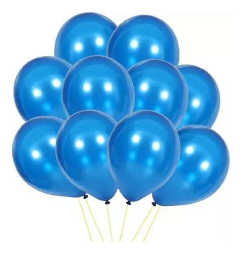 Globos Azules Perlados  X 25 U - Lollipop