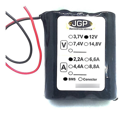 Bateria Li-ion 18650 12v 2500mah Placa Bms + Carregador