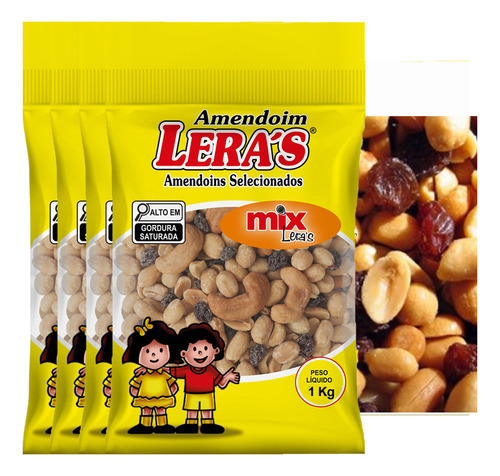3kg Amendoim Mix Com Uva Passa Castanha Do Pará Festas Leras