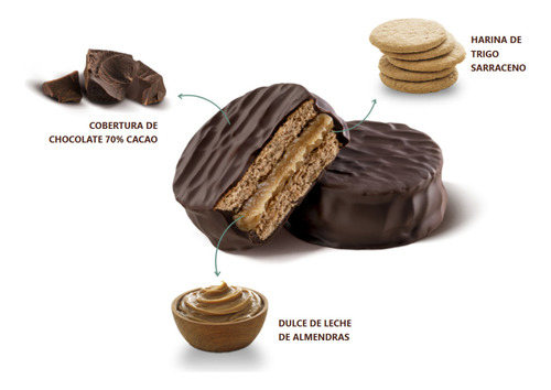 Alfajor Vegano Havanna 70% Cacao 9 Unidades Sin Gluten