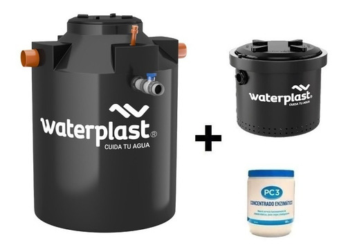 Biodigestor Waterplast 2500lt + Camara Lodos + Activador Enz