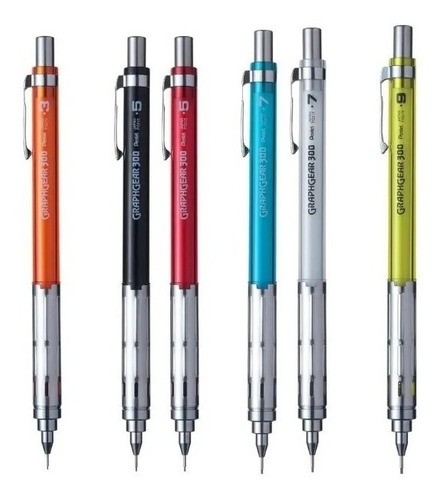 Lapiseira Graphgear 300 Pentel Kit C/6 Unidades  Lançamento 