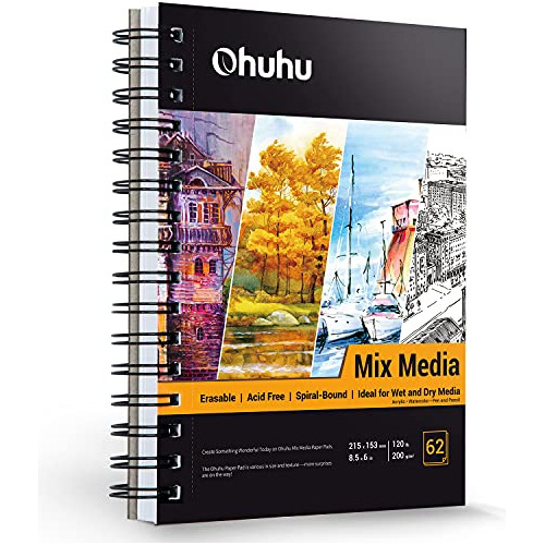 Mix Media Pad, 8.5 X6  Mixed Media Art Sketchbook, 120 ...