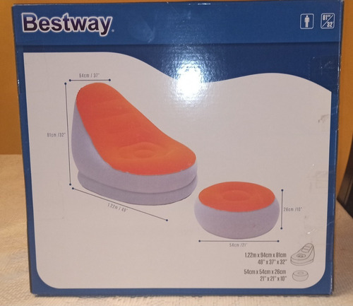 Sillón Inflable Confort 1.22m X 94cm X 81cm Bestway