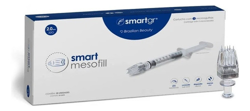 Mesofill Cartucho C/5 Agulhas 2.0mm 32g Cx C/20 Smart Gr