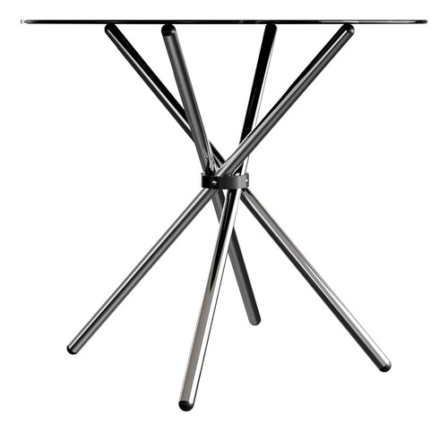 Mesa De Comedor Nodos 90 Cm Vidrio Marmoleada Ofideas