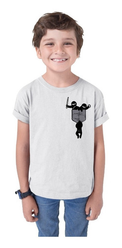 Camisetas Divertidas De Niño Hombres Ninjas De Bolsillos Cle