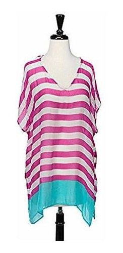 Occasionally Made O-cs-cvup-by 29 X31  Striped Cover Up, Ber