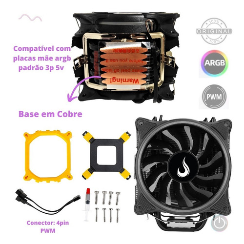Air Cooler Gamer Winter Black Argb