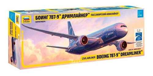 Boeing 787 - 9 Dreamliner da Zvezda # 7021 1/144