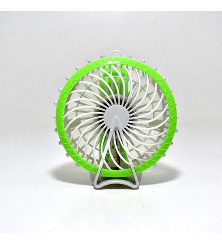 Mini Ventilador Portatil De Mano Recargable Usb Nisuta Handy Color Verde