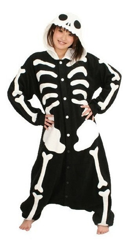Imagen 1 de 7 de Disfraz Calavera Kigurumi Halloween