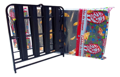 Cama Plegable 1.5 Plaza Ahorra Espacio + Colchón 8 Pulgadas