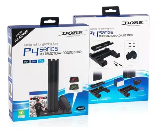 Soporte Base Cooler Vertical Dobe Series Para Ps4, Slim Pro