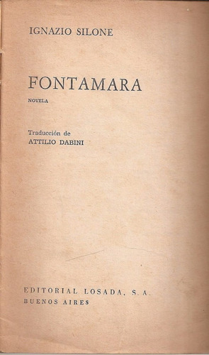 Fontamara - Silone - Losada - Sin Tapas