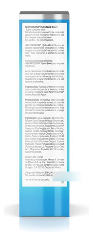 Serum Neutrogena Hydro Boost Hidratante Ácido Hialuróni30ml Todo Tipo De Piel