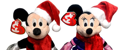 Imagem 2 de 6 de Kit Bonecos Natal Disney Original : Mickey + Minnie