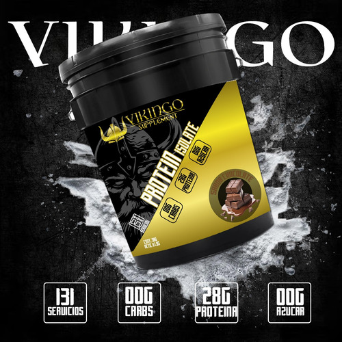 Proteína Whey Hidrolizada Isolate Vikingo 5kg Varios Sabores Chocolate