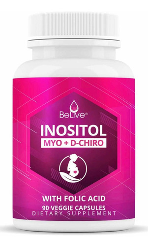 Myo Inositol & D-chiro 40:1 Con Ácido Folico Hecho En E.u. Sabor Sin Sabor