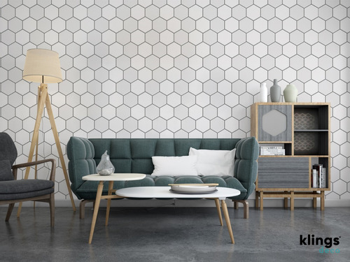 Vinilos Decorativos Mural Empapelado Hexagonos Trama