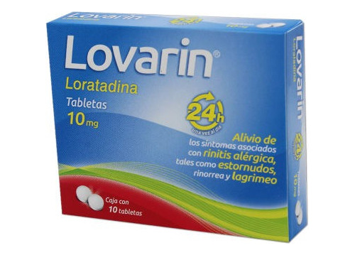 Lovarin Loratadina 10mg Alivio Alergia 10 Tabs Cu