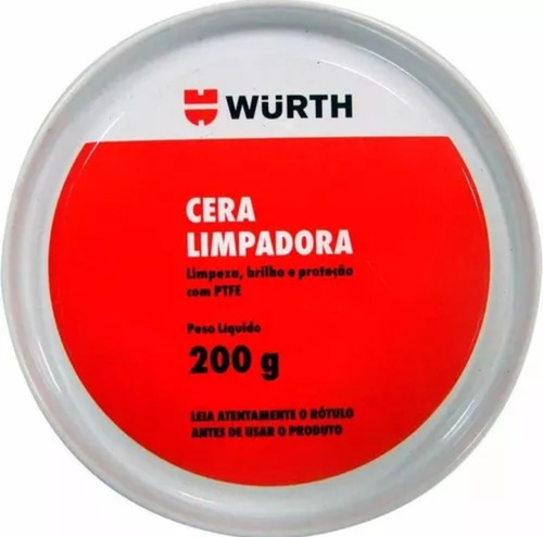 Cera Automotiva Wurth Limpadora Carnaúba Premium 200g