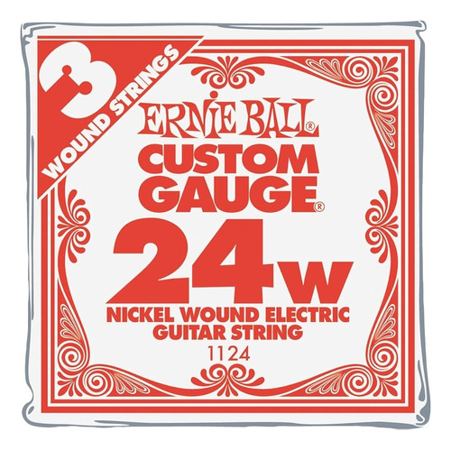 Ernie Ball Nickel Wound Single Guitar Strings 3-pack .024 3-