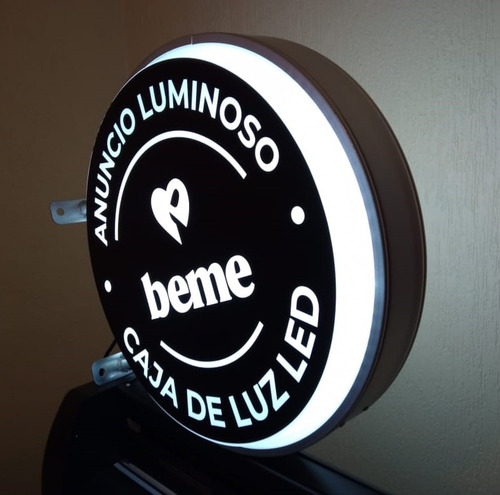 Anuncio Luminoso Circular 50 Cm Con Impresión (rotulado)