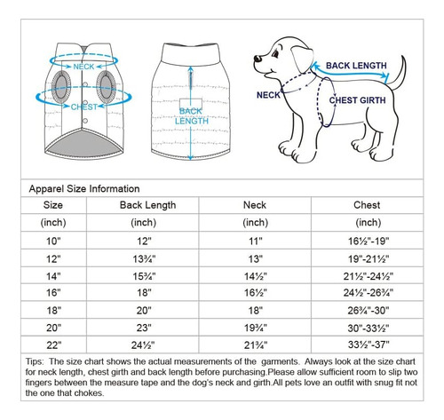 Blueberry Pet 2023 Nueva Chaqueta Acolchada Para Perros De O