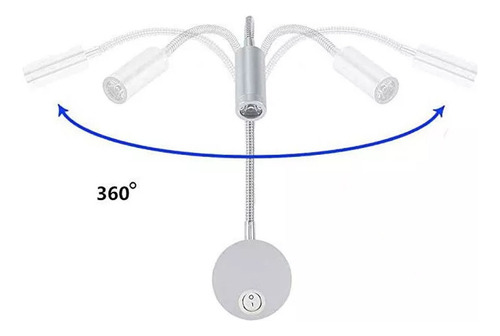 1 X Arandela Led Bed Cabecera Bivolt, Ideal For Reading